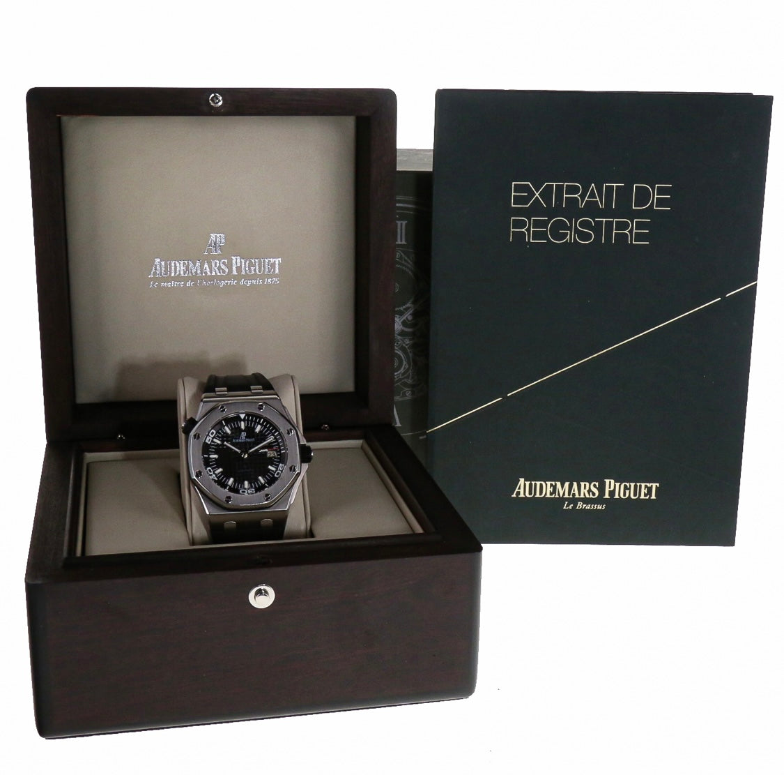 Steel Audemars Piguet Royal Oak Offshore 1 ‘Diver’ Black Dial Black Rubber strap