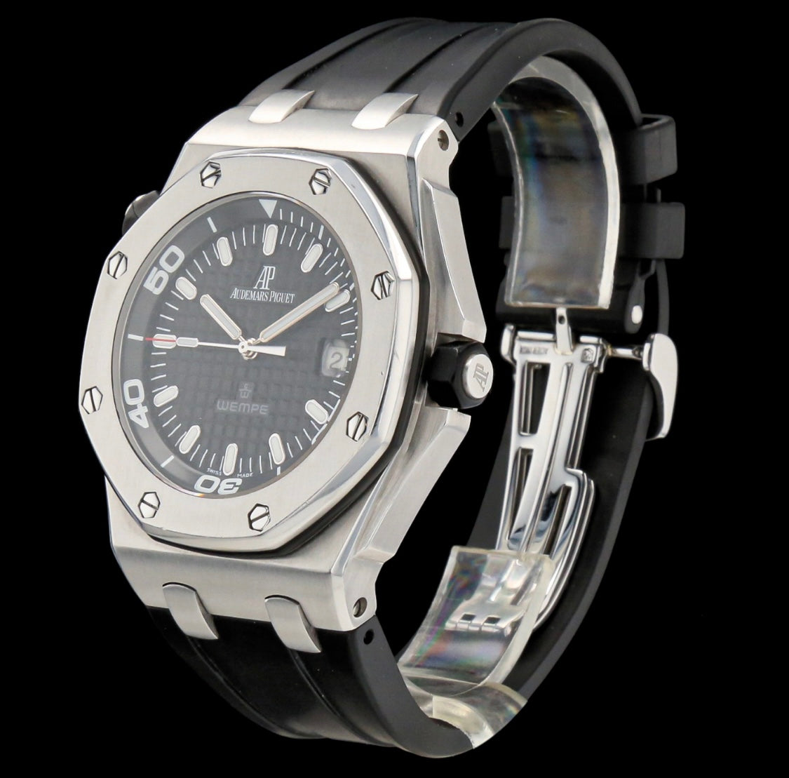 Steel Audemars Piguet Royal Oak Offshore 1 ‘Diver’ Black Dial Black Rubber strap